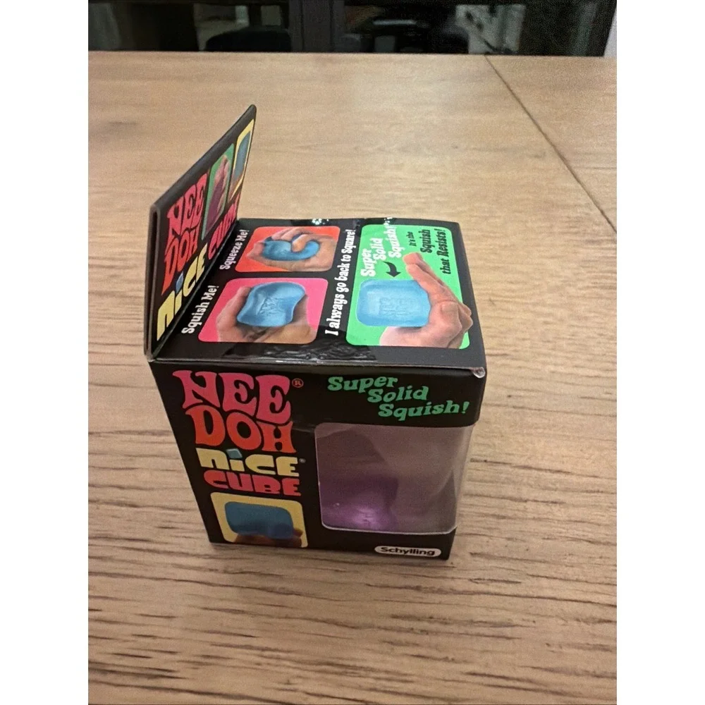Nee Doh Nice Cube Blue Super Solid Squishy Stress Relief Toys Purple